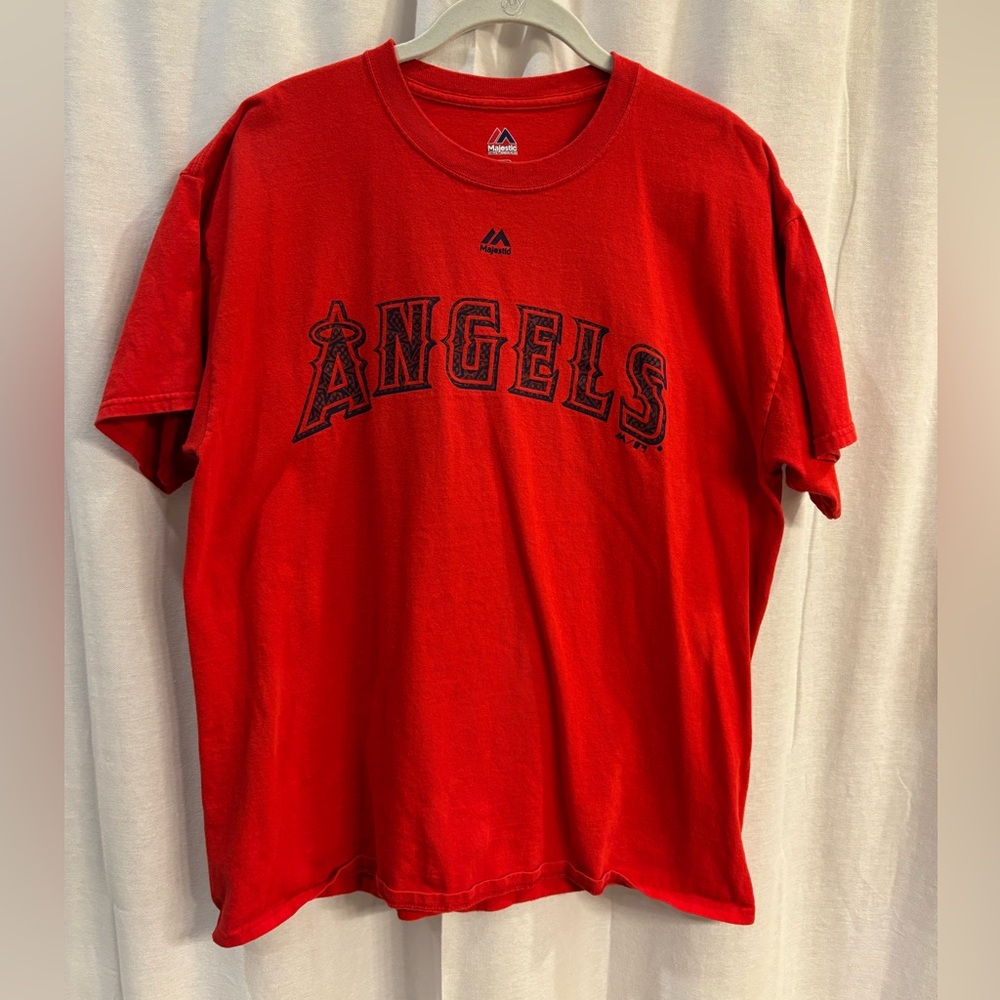 Los Angeles Angels Mike Trout Crewneck T Shirt Size Large